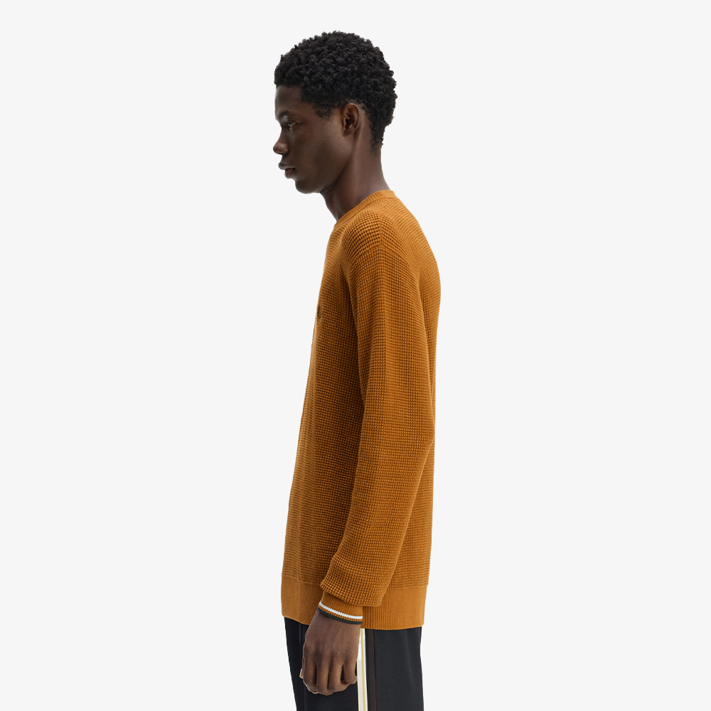 프레드페리 와플 스티치 니트 다크카라멜(Fred Perry Waffle Stitch Knit Dark Caramel) - 3