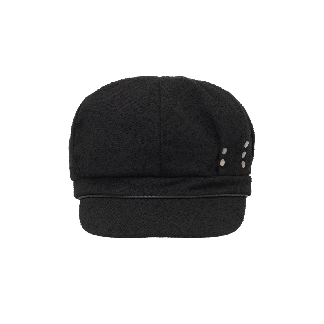 MW391BLK MILLO WOMEN Stud Tuck Balloon Cap Black