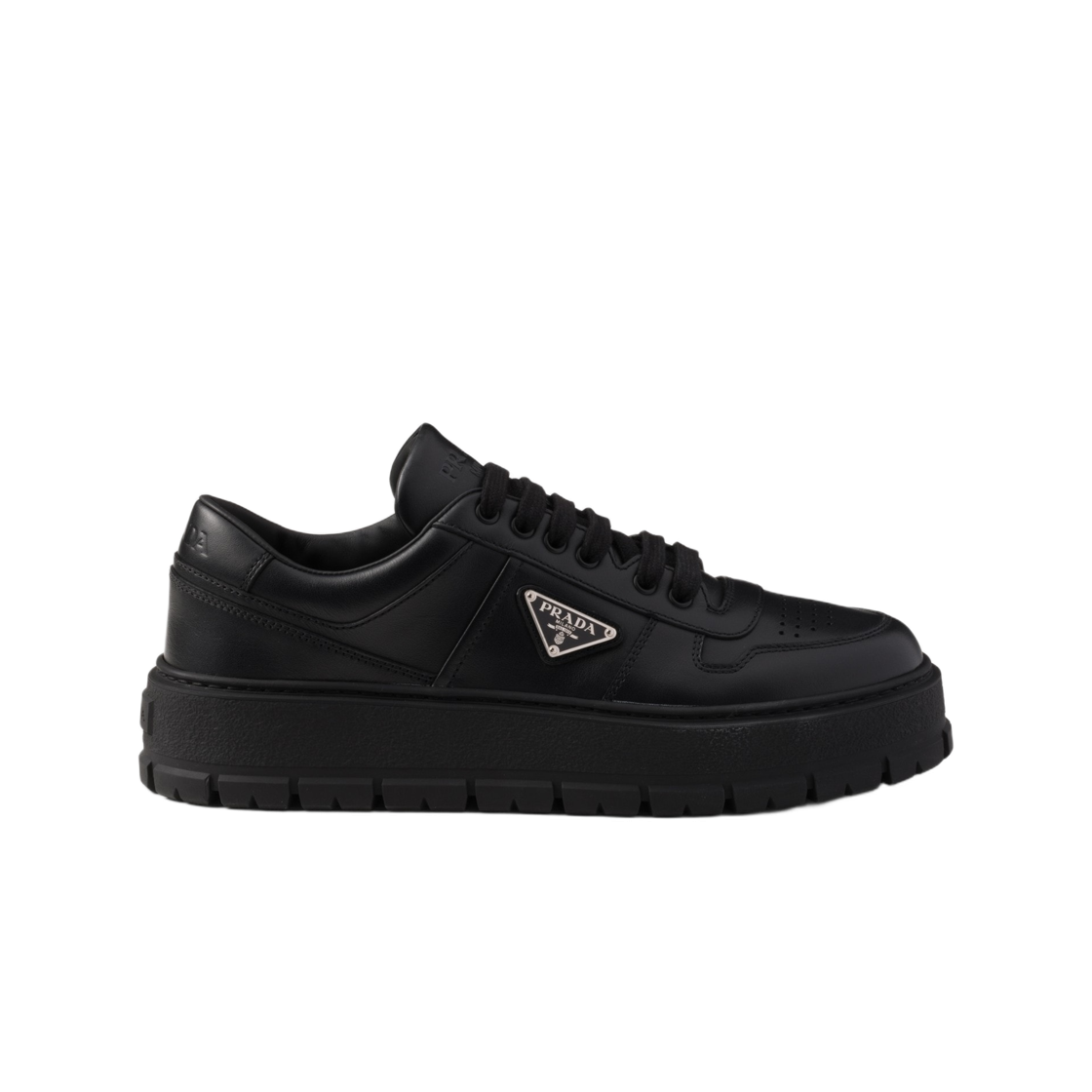2EG452-3LEM-F0002 Prada Leather Sneakers Black