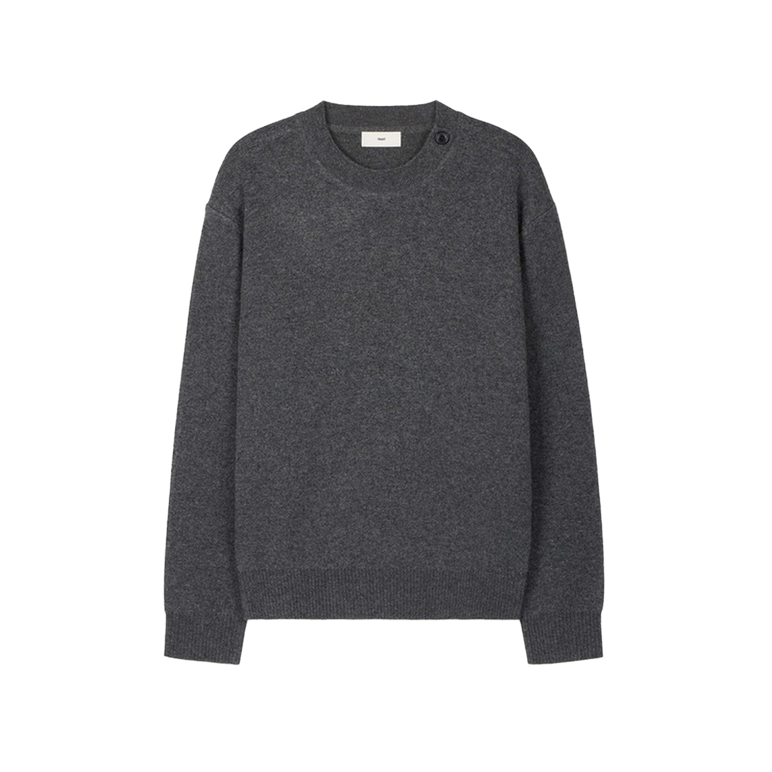 TNSW6F104G2 TNGT Button Detail Knit Top Dark Grey