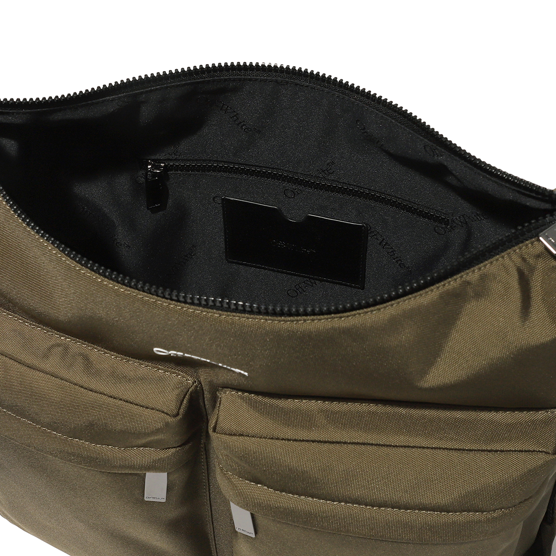오프화이트 포켓 숄더 백 (카키)(Off-White Pocket Shoulder Bag (Khaki)) - 5