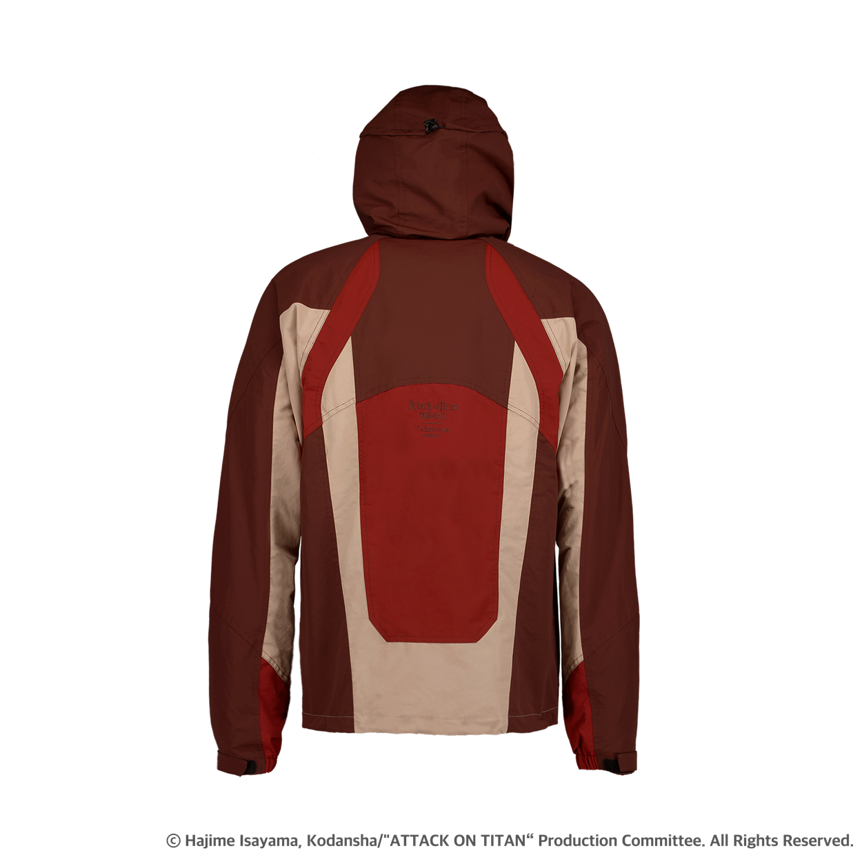 [진격의 거인 I 언더마이카] 거인 실루엣 셸 파카 스팀 레드([Attack On Titan I Undermycar] Titan Silhouette Shell Parka Steam Red) - 3