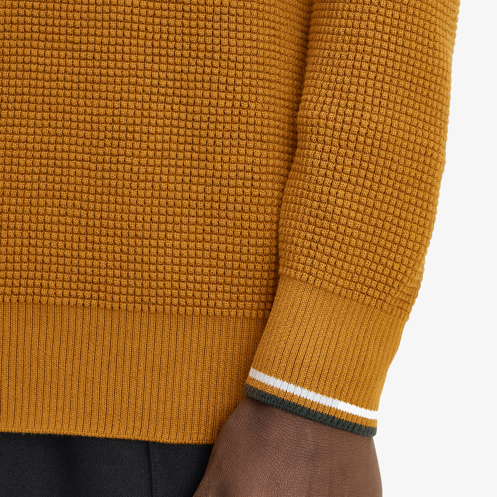 프레드페리 와플 스티치 니트 다크카라멜(Fred Perry Waffle Stitch Knit Dark Caramel) - 5