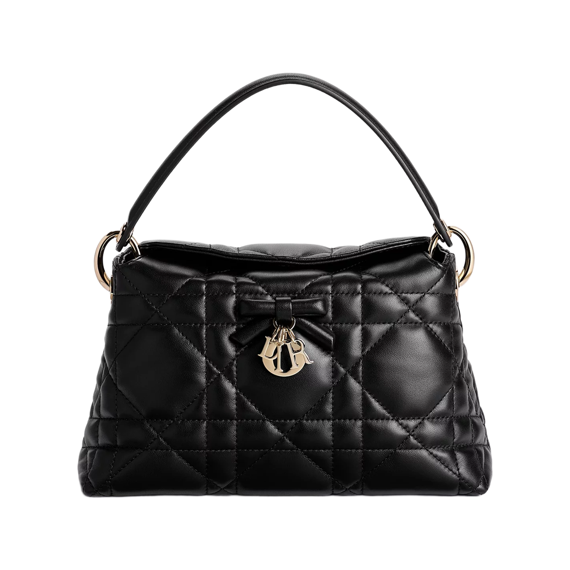 S1713OGYD-M900 Dior Adiorable Mini Top Handle Bag Macro Cannage Lambskin Black