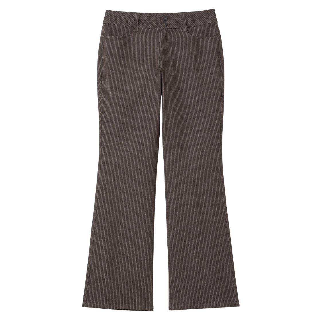 MW382BRW MILLO WOMEN Striped Flare Pants Brown