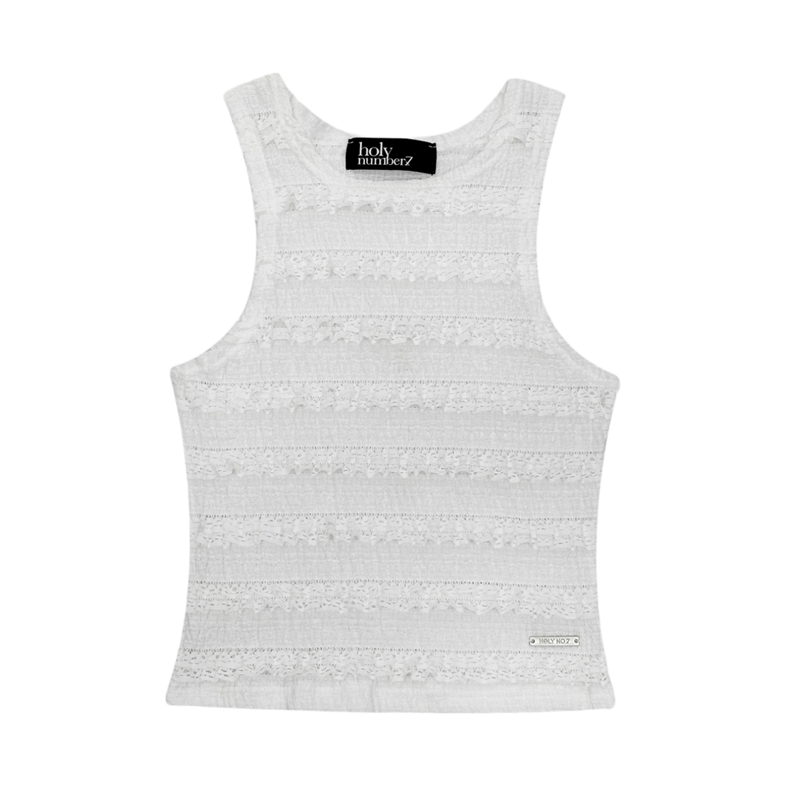 CBT2FB01WSW000 Holy Number 7 Shirred Lace Sleeveless