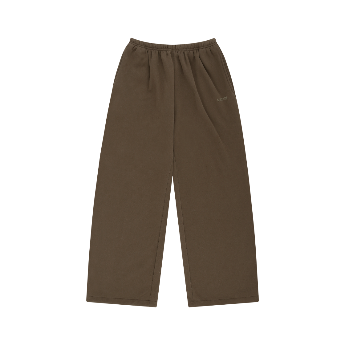 26FWB06-BR-F LAZYZ Soft Jogger String Pants Brown