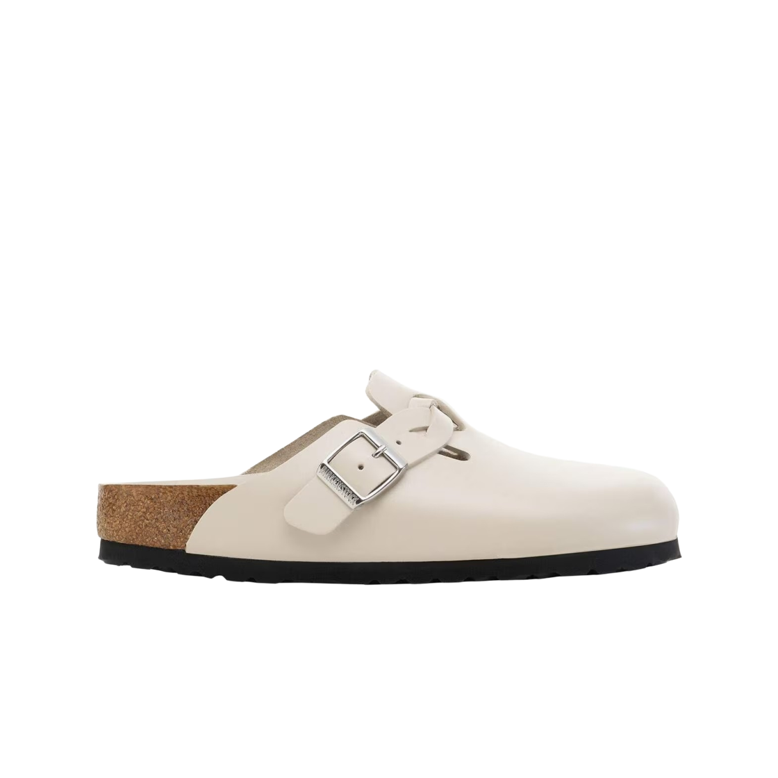 1030556 (W) Birkenstock Boston Braided Natural Leather New Dressy Oyster - Narrow
