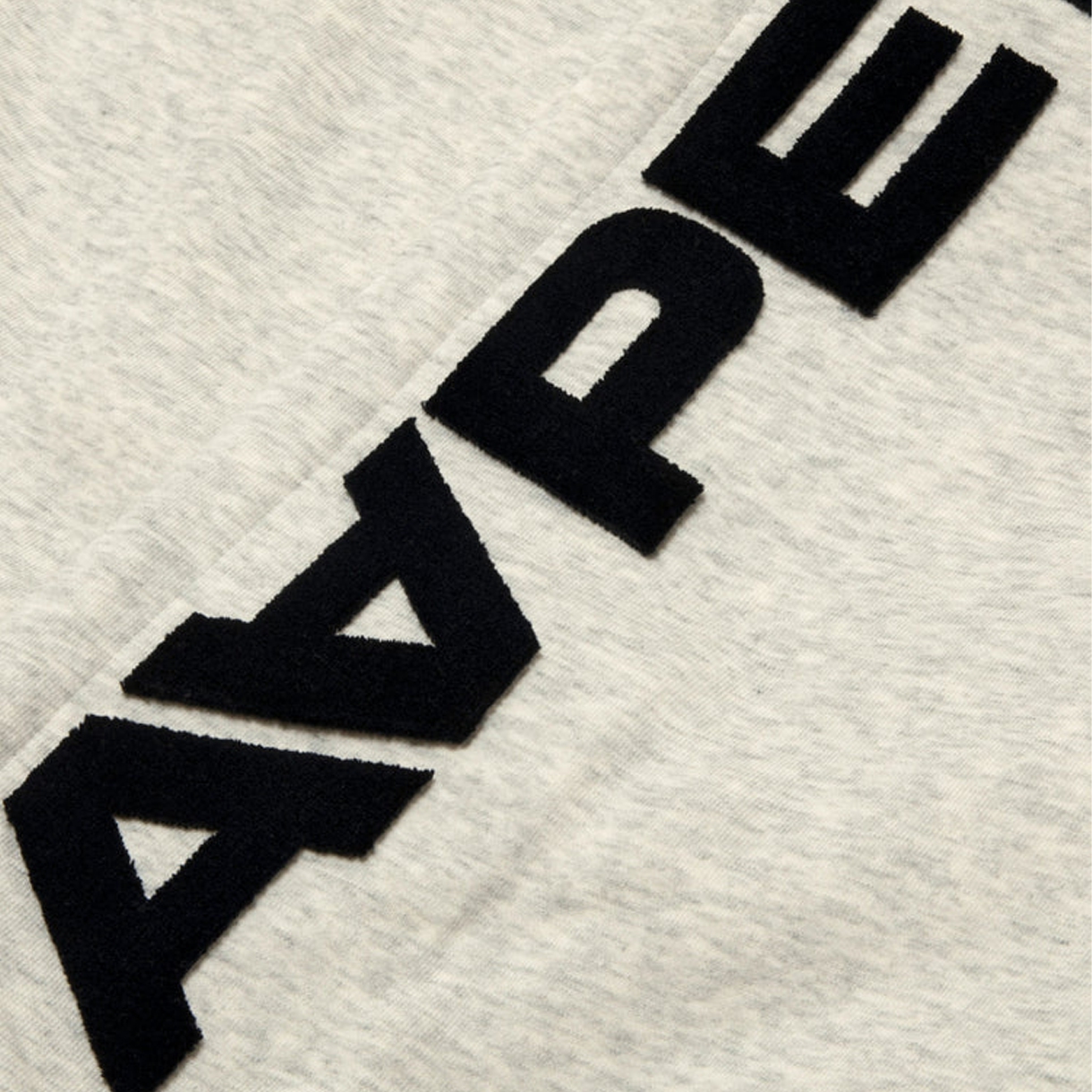 에이프 나우 문페이스 집업 후디 헤더 화이트 - 26FW(AAPE Now Moonface Zip Up Hoodie Heather White - 26FW) - 4