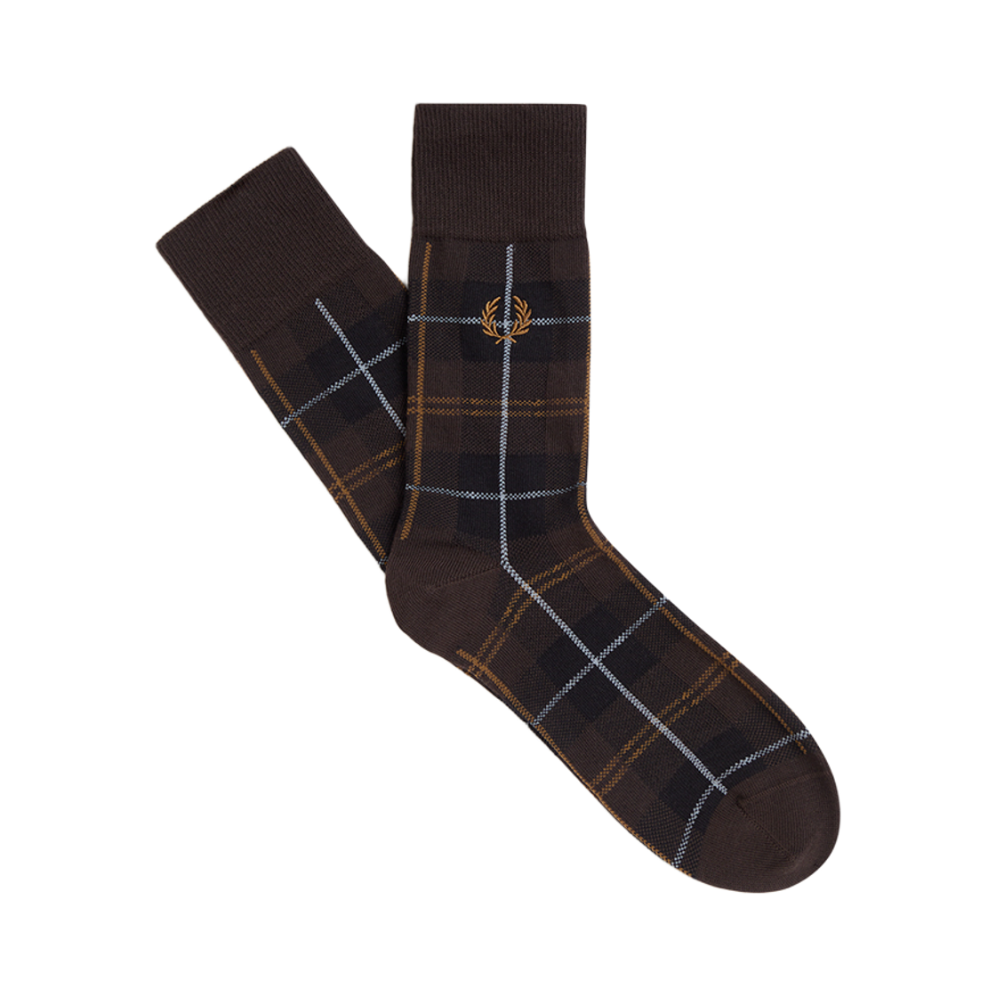 CFPU2G33333-33C Fred Perry Tartan Sock Rich Brown
