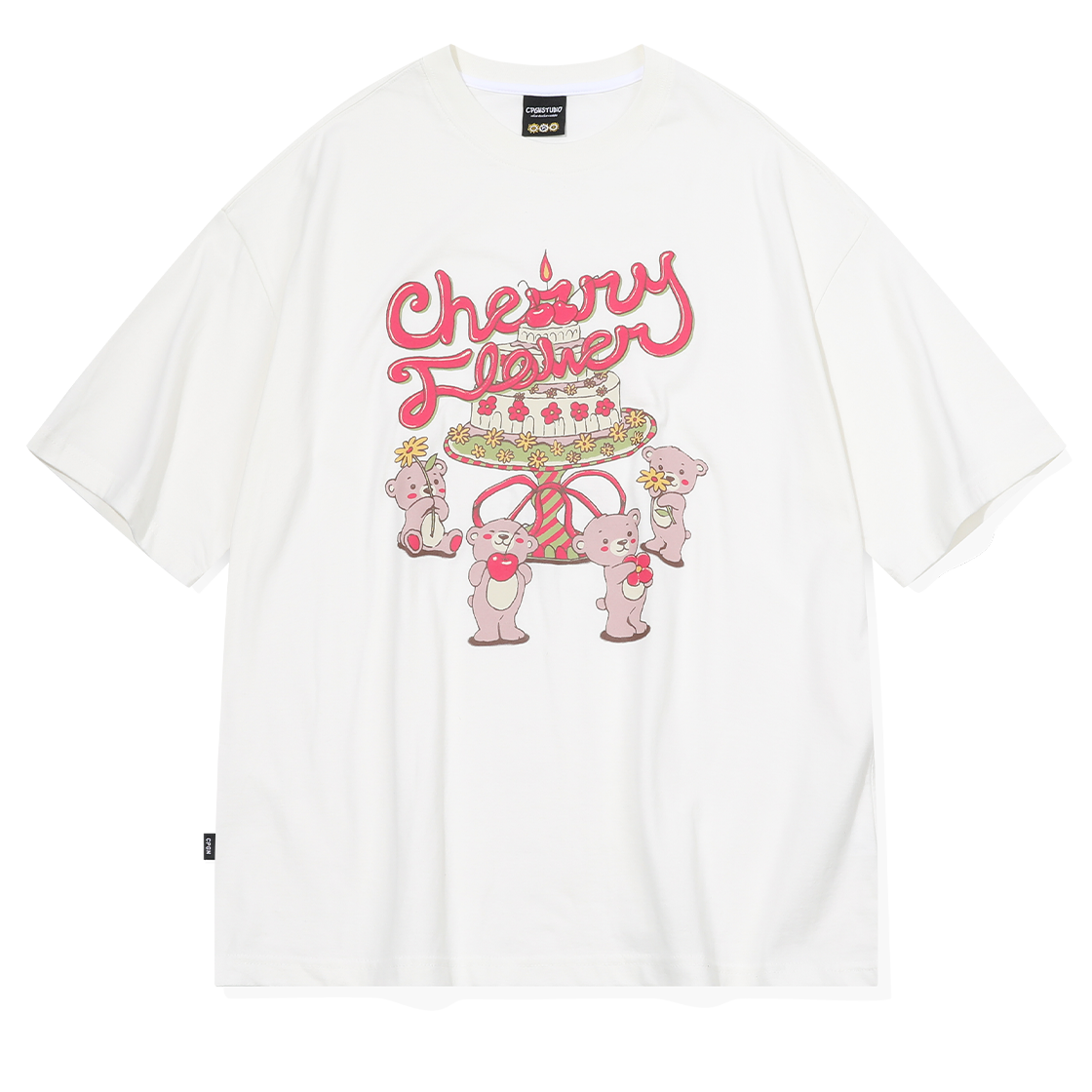 C25SE34 CPGN STUDIO Teddy's Cake T-Shirt Cream
