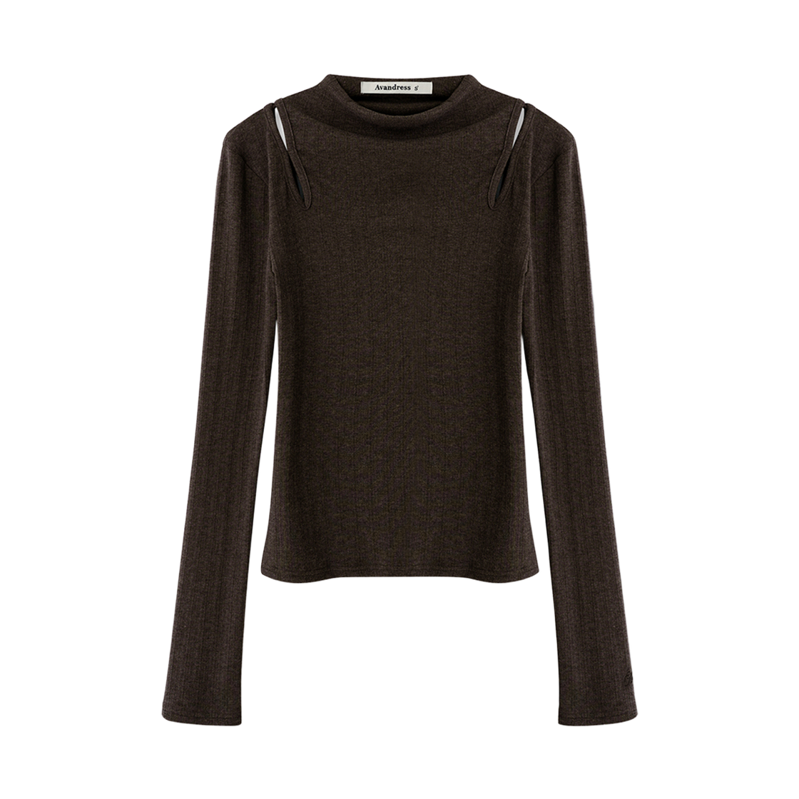 AD63TS14BR AVANDRESS Rinit Slash Cut-out Tee BROWN