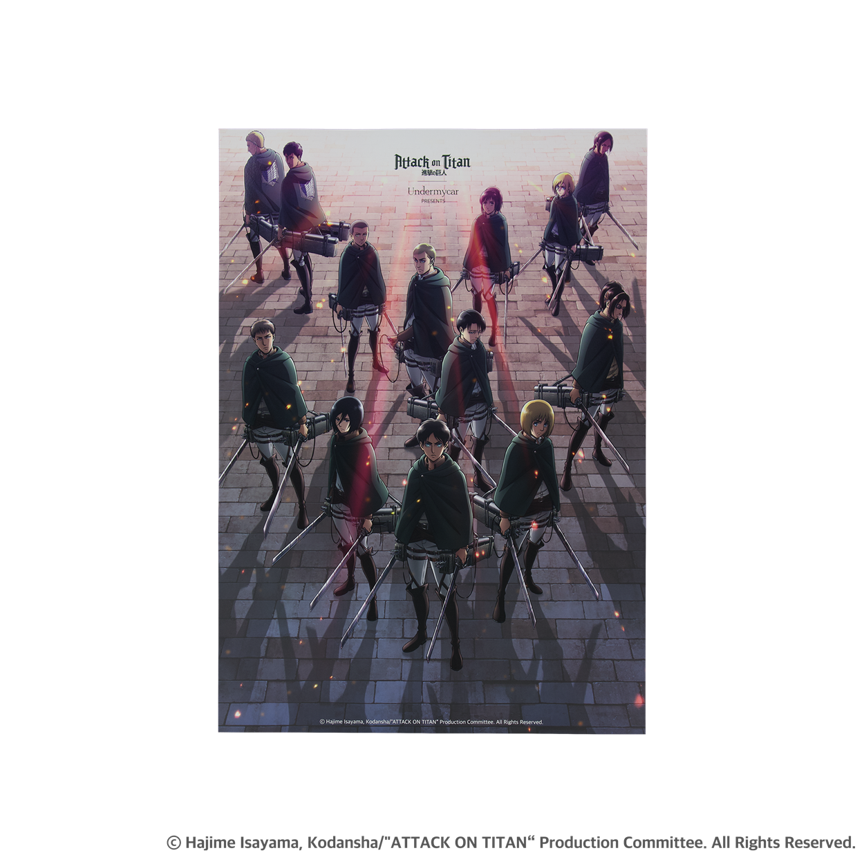 UMCAOTPT01 [Attack on Titan ㅣ Undermycar] The Roar of Awakening Dimensional Poster