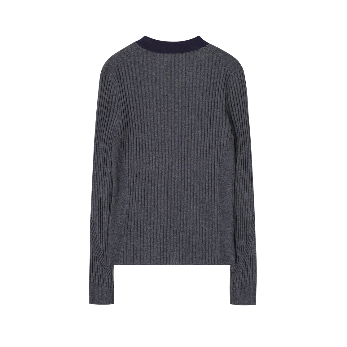 (W) 송지오 지제로 팬서 리브드 카라 니트 다크그레이((W) SONGZIO ZZERO Panther Ribbed Collared Knit Dark Grey) - 2