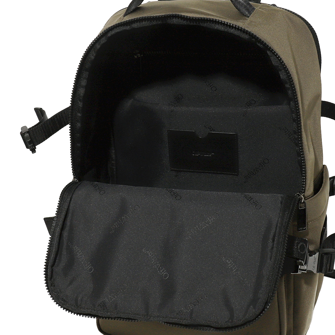 오프화이트 빅 포켓 백팩 (카키)(Off-White Big Pocket Backpack (Khaki)) - 4