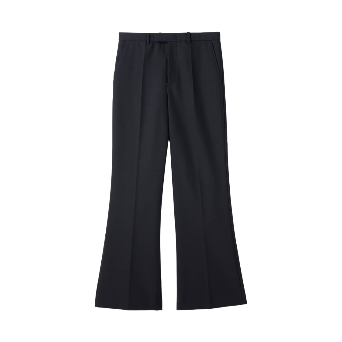 RM26WWPT007BK Recto Signature Wool Blend Flared Pants Black
