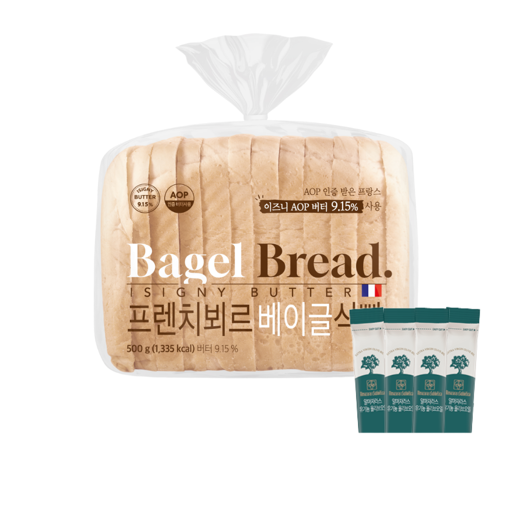 삼립 [올리브오일증정] 삼립 프렌치뵈르 베이글 식빵 500g 3봉(Samlip [Free Olive Oil] Samlip French Beurre Bagel Bread 500g, 3 packs) - 1