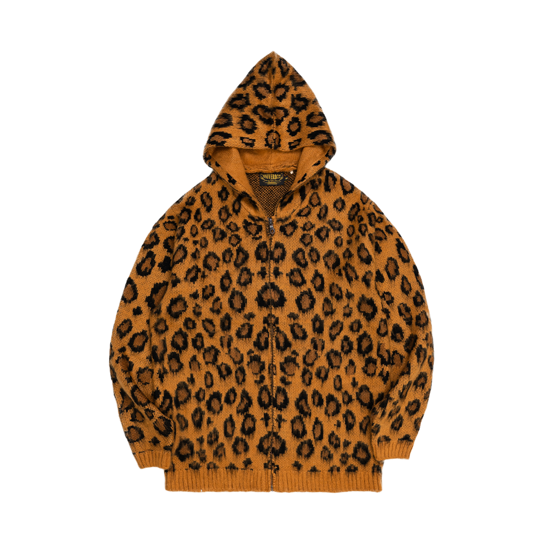 휴스턴 재팬 유니버드72 모헤어 터치 집 파카 레오파드 베이지 22378(Houston Japan UNIVERD72 Mohair Touch Zip Parka Leopard Beige 22378) - 1