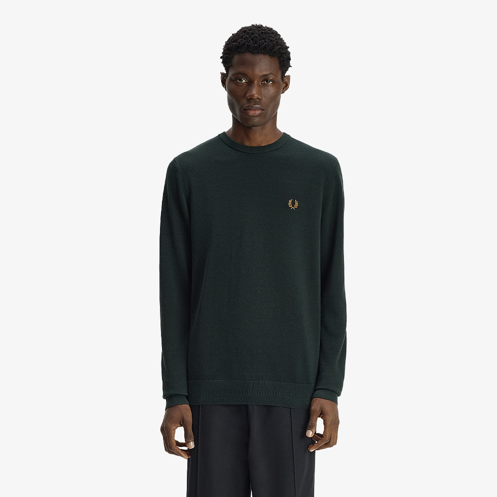 프레드페리 피케 스티치 니트 나이트그린(Fred Perry Pique Stitch Knit Night Green) - 2