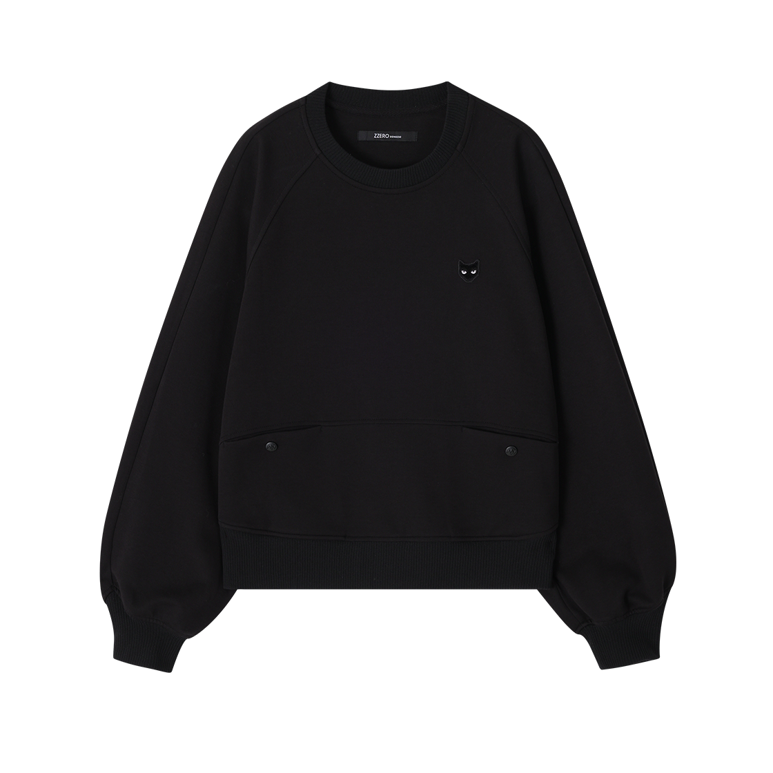 WI5TS804BK (W) SONGZIO ZZERO Curved Panther Sweatshirt Black