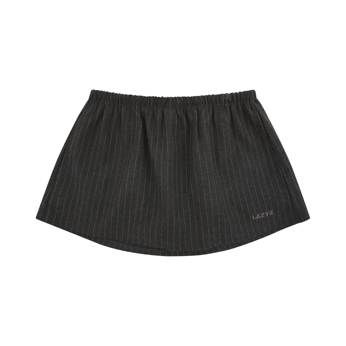 레이지지 핀 스트라이프 밴딩 스커트 차콜(LAZYZ Pin Stripe Banding Skirt Charcoal)
