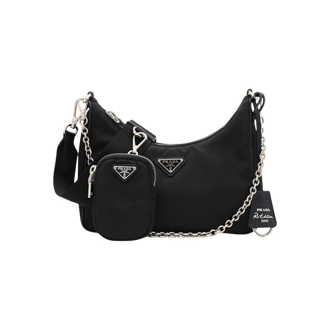 ITMWOA722K3Q Prada Tessuto Chain Shoulder Bag