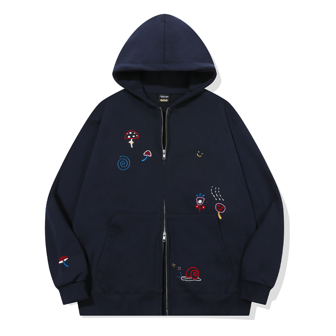 C26SB02 CPGN STUDIO [2-WAY] Mushroom Stitch Hood Zip-up Navy
