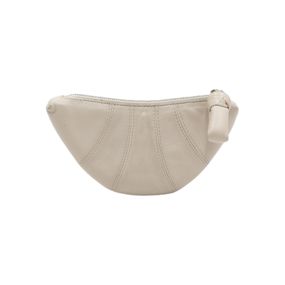 ITUAU6PWQBQ3 Lemaire Light Pelican Gray Croissant Mini Coin Purse Card Wallet