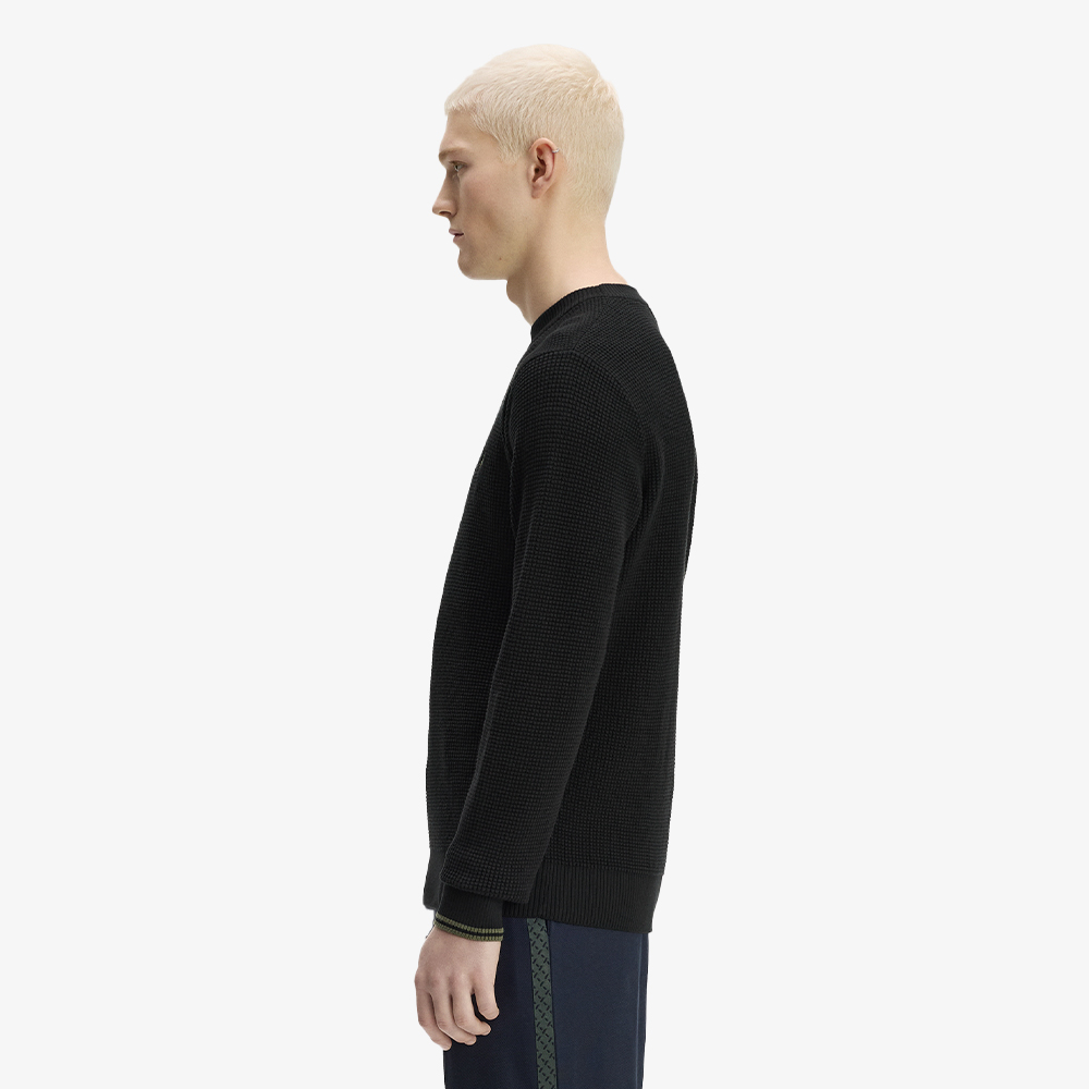 프레드페리 와플 스티치 니트 블랙(Fred Perry Waffle Stitch Knit Black) - 3