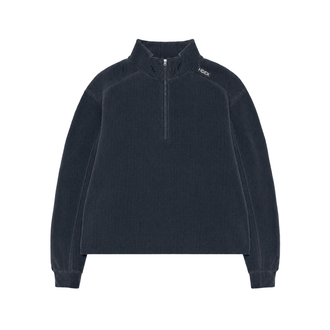 에이치덱스 소프트 벨로어 와플 하프 집업 스톰 네이비(HDEX Soft Velour Waffle Half Zip-Up Storm Navy)