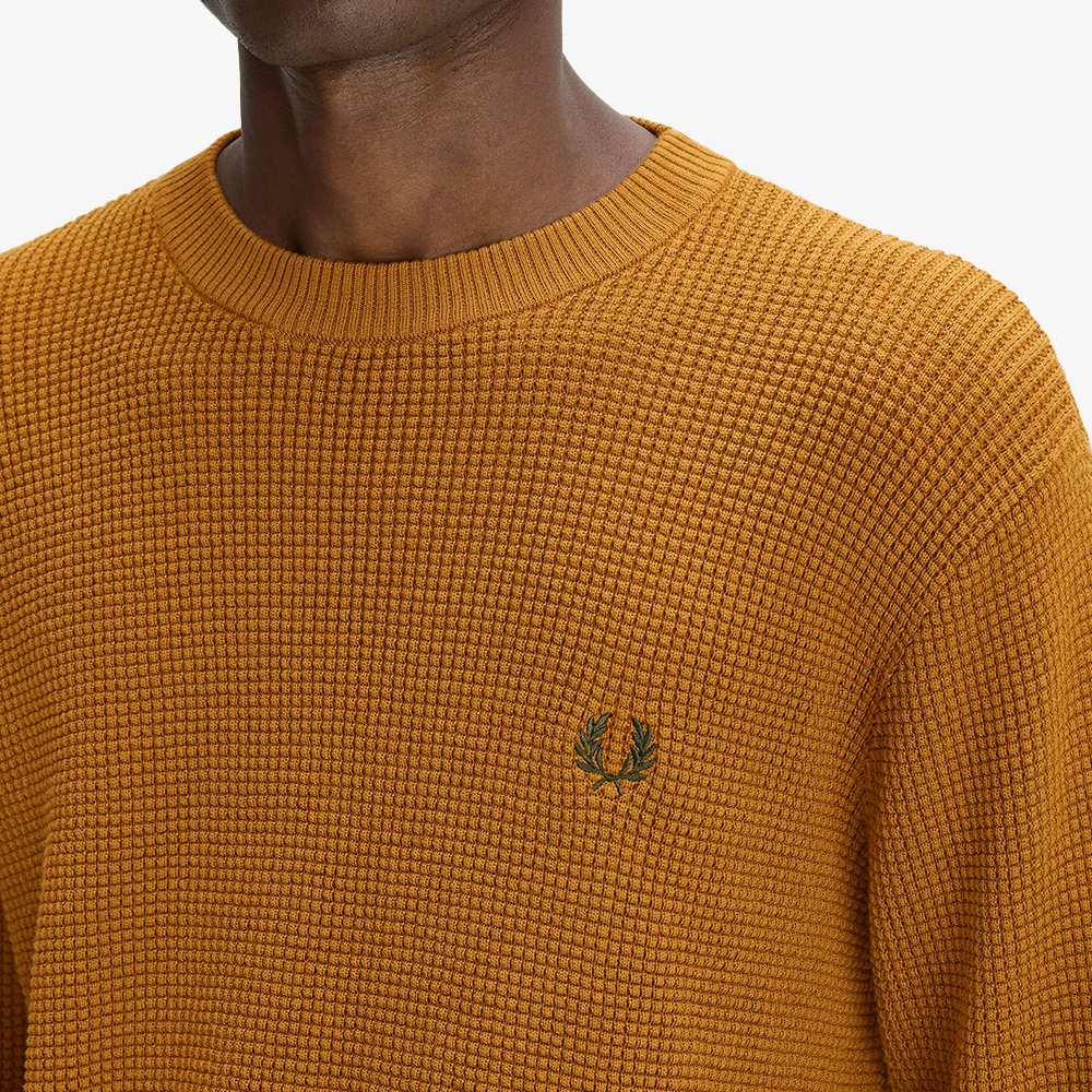 프레드페리 와플 스티치 니트 다크카라멜(Fred Perry Waffle Stitch Knit Dark Caramel) - 4