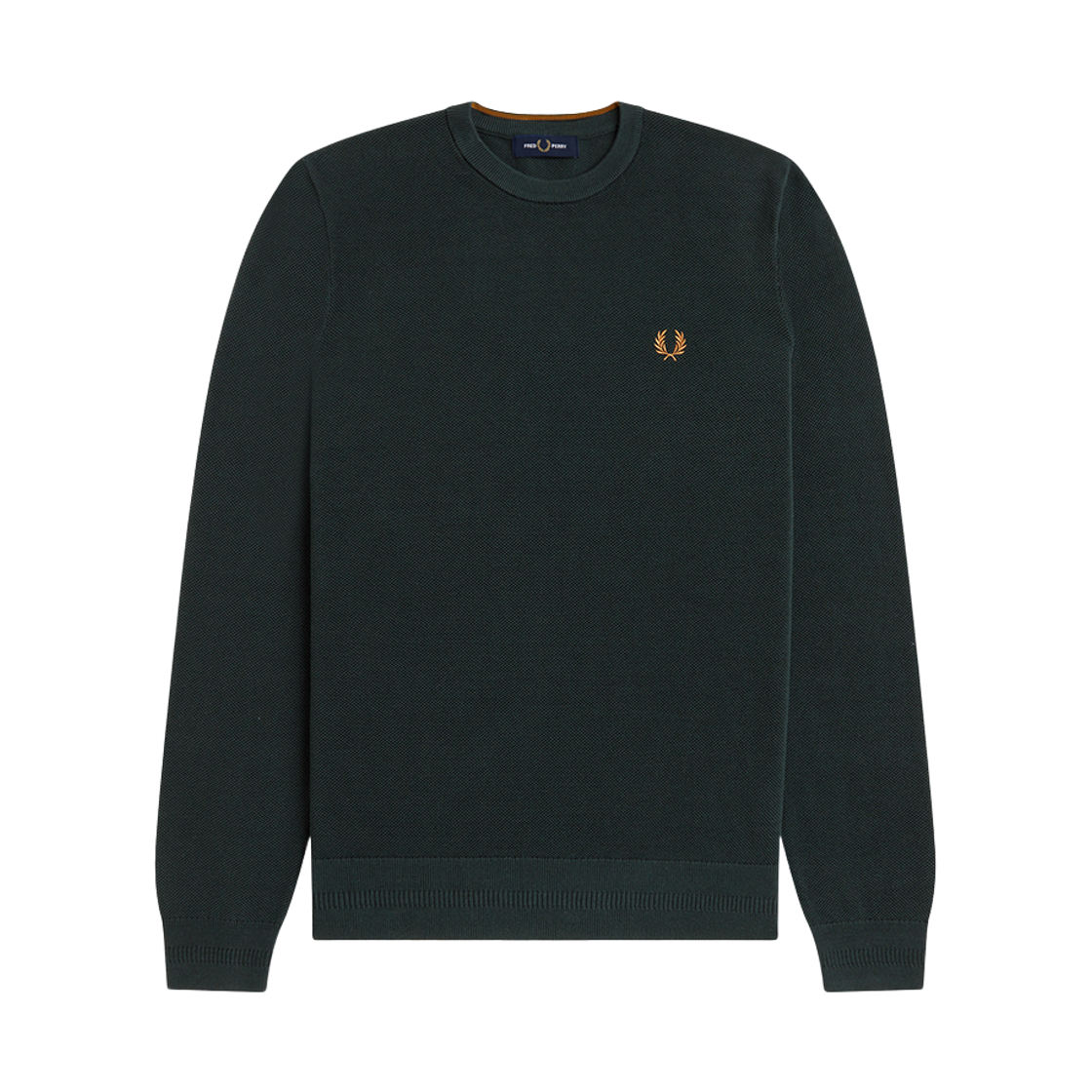 AFPM2G31309-Q20 Fred Perry Pique Stitch Knit Night Green