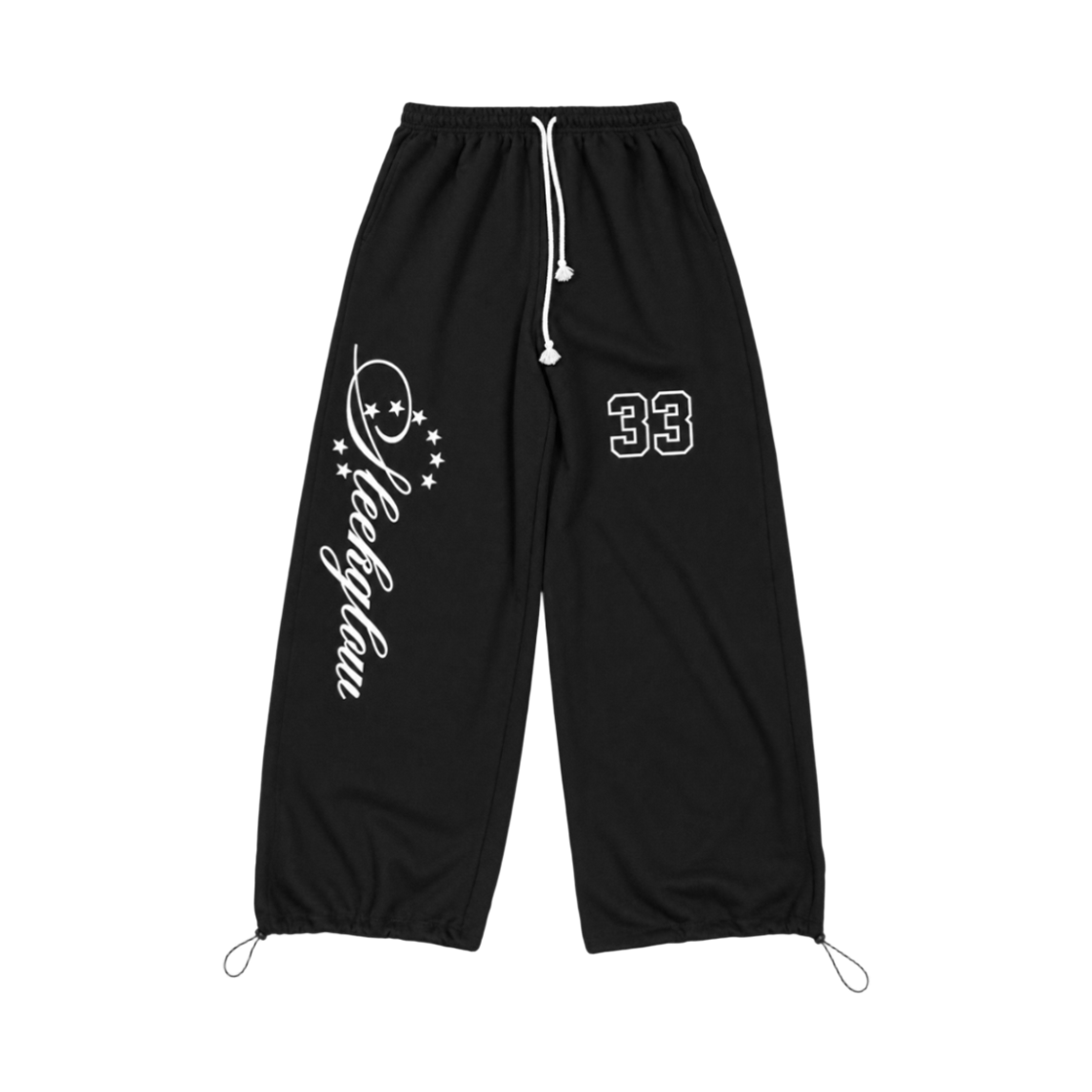 SGBF12SP002-2 SLEEKGLOW 33 Lettering Sweat Pants Black