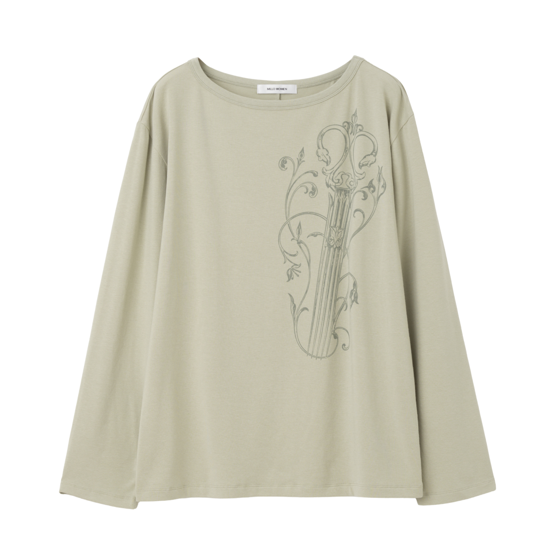 MW375OGG MILLO WOMEN Vintage Comb Loose T-Shirt Organic Green