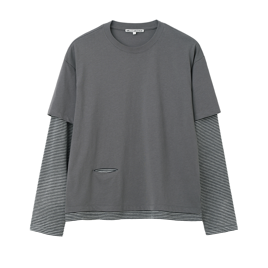 ML981GRA milloarchive Kuchen Layerd Long Sleeve Gray