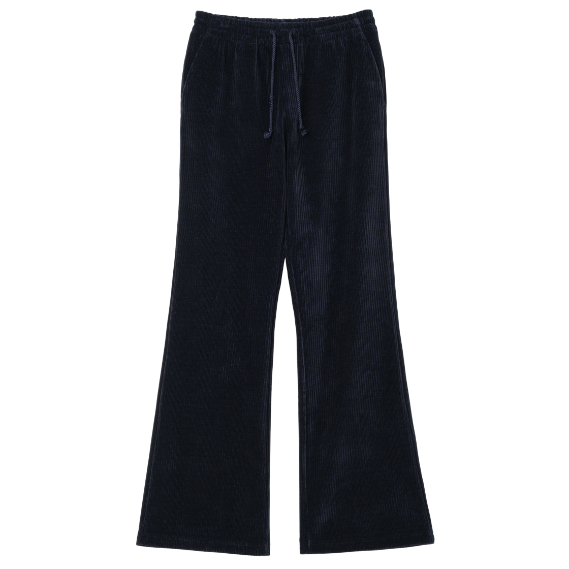 MW383NAV MILLO WOMEN Velvet Corduroy Flare Pants Navy