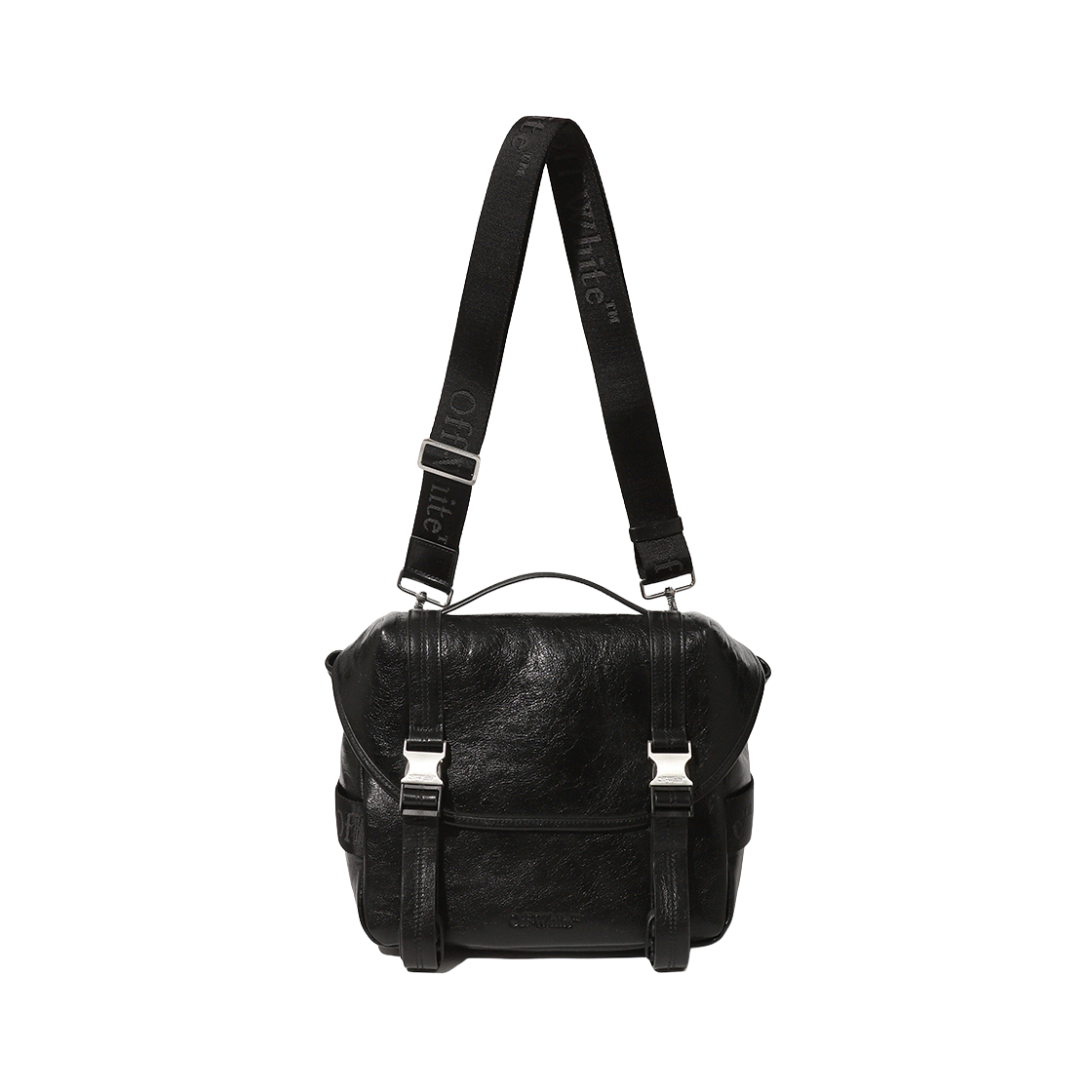 오프화이트 카메라 숄더 백 S 레더 (블랙)(Off-White Camera Shoulder Bag S Leather (Black)) - 2