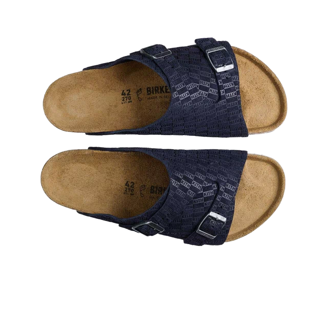 버켄스탁 x 키스 취리히 스웨이드 레더 미드나잇 블루 - 내로우(Birkenstock x Kith Zurich Suede Leather Midnight Blue - Narrow) - 2