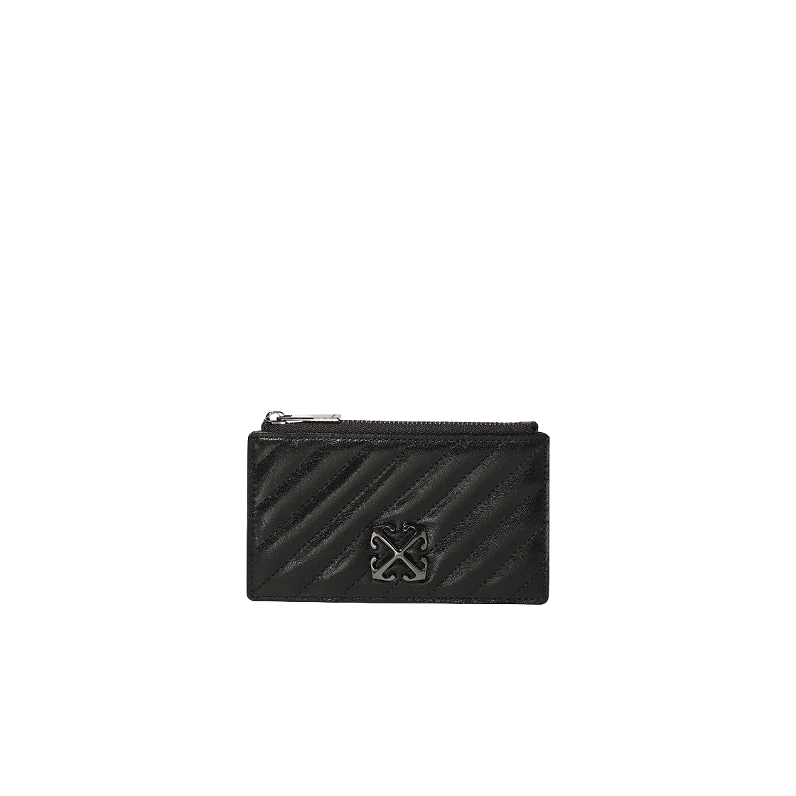 OWB66CW8401 Off-White Quilted Card Wallet Long (Black)