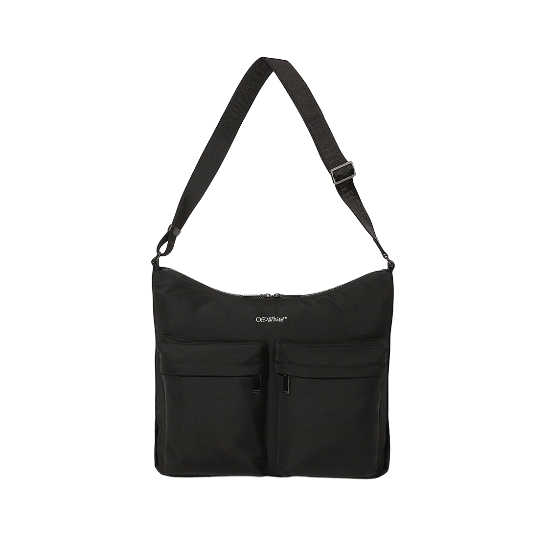 오프화이트 포켓 숄더 백 (블랙)(Off-White Pocket Shoulder Bag (Black)) - 2