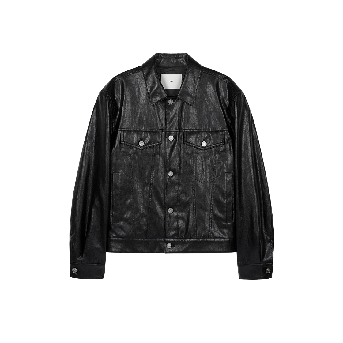 TNJU6F101BK TNGT Faux Leather Trucker Washed Black
