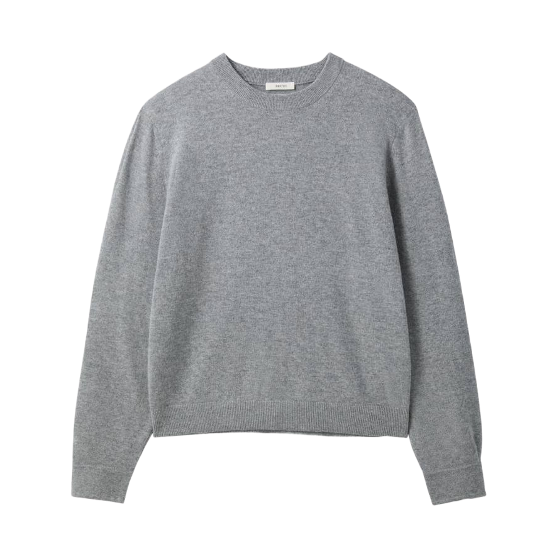 RM26WKTP002MG Recto Shirt Cuffs Detail Knit Top Melange Grey
