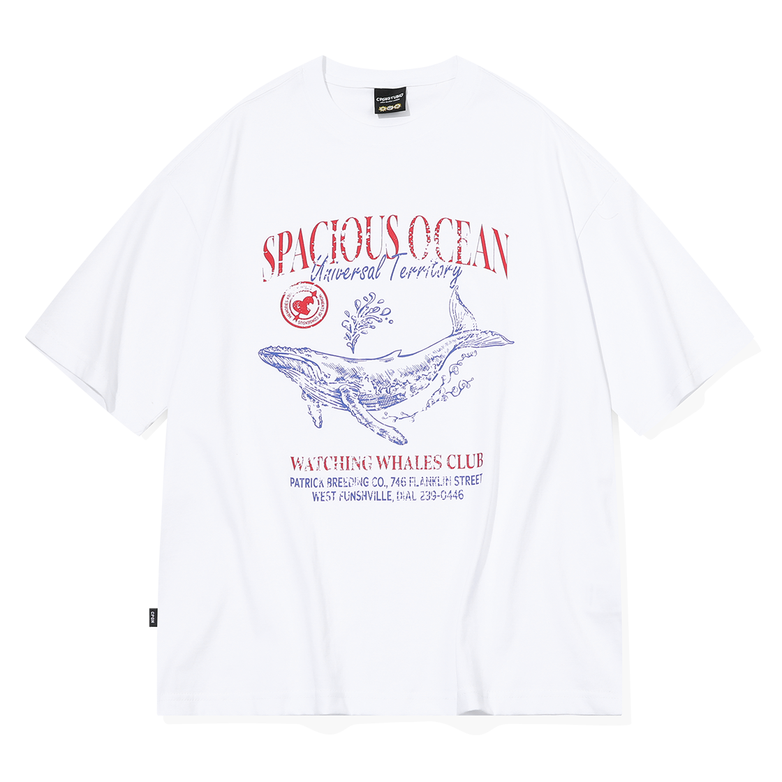 CP25SD17 CPGN STUDIO Ocean Whale T-Shirt White
