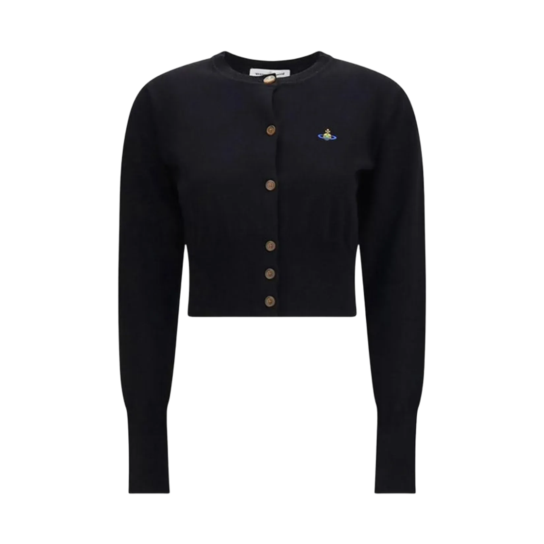 1803002U-Y005E-N401 (W) Vivienne Westwood Bea Cropped Wool Cardigan Black