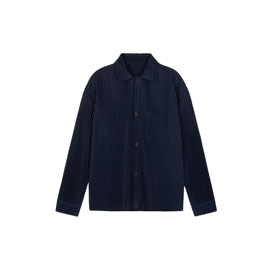 TNSH6F107N2 TNGT Yoyogi Pleats Overshirt Navy