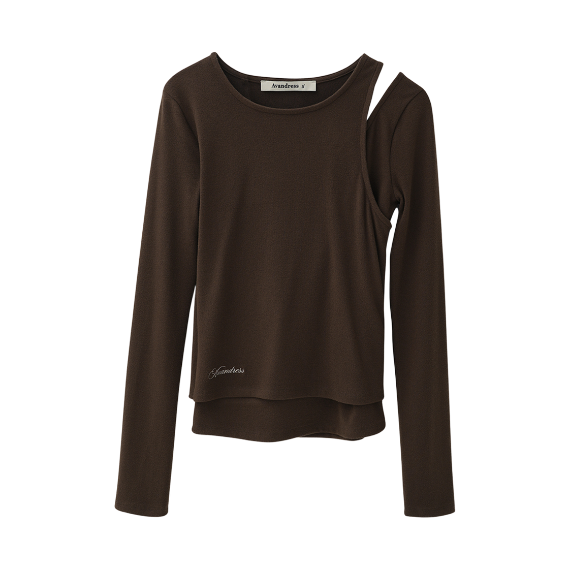 AD63TS15BR AVANDRESS Dian Layered Tee BROWN