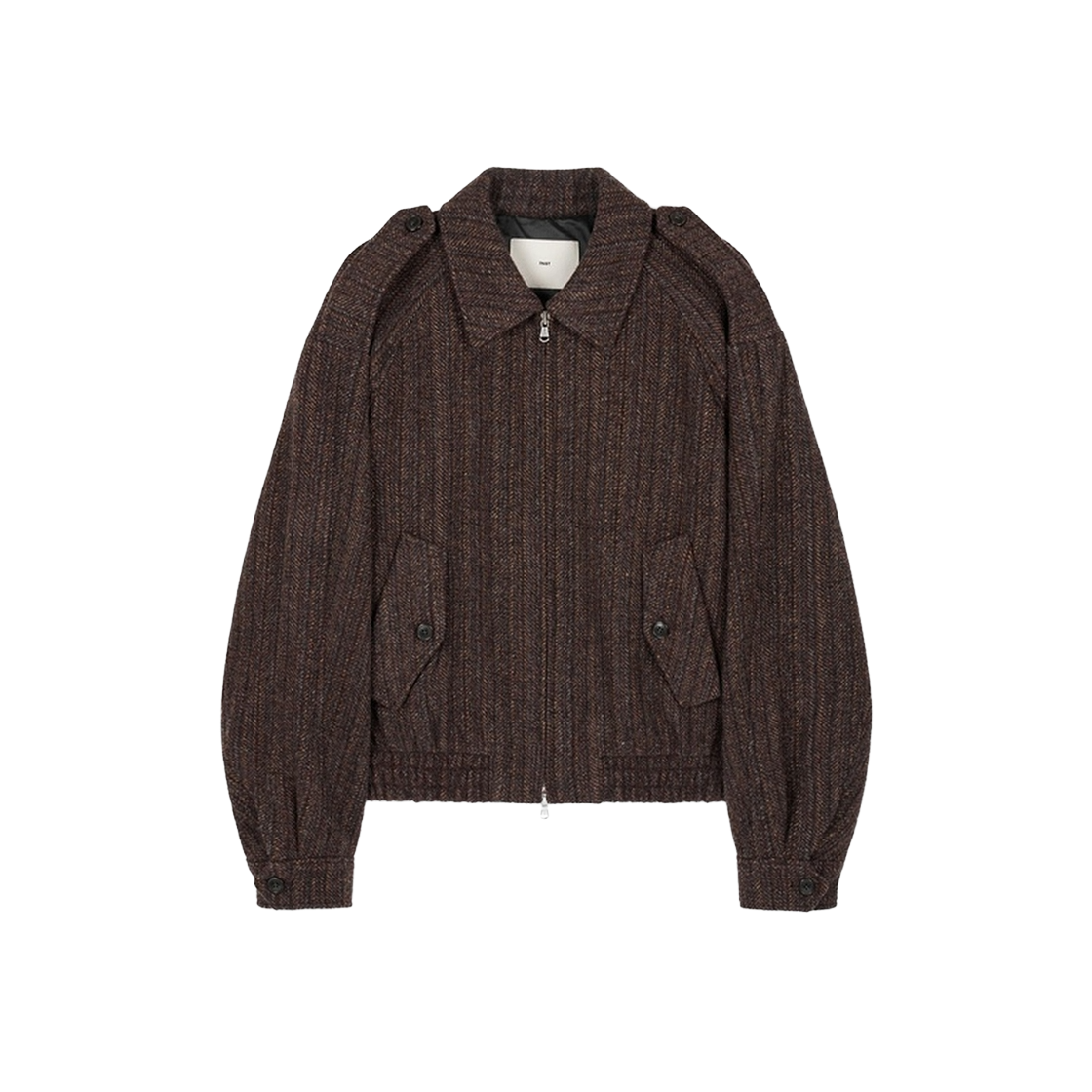 TNJU6F108CG TNGT Textured Wool Bluson Red Brown