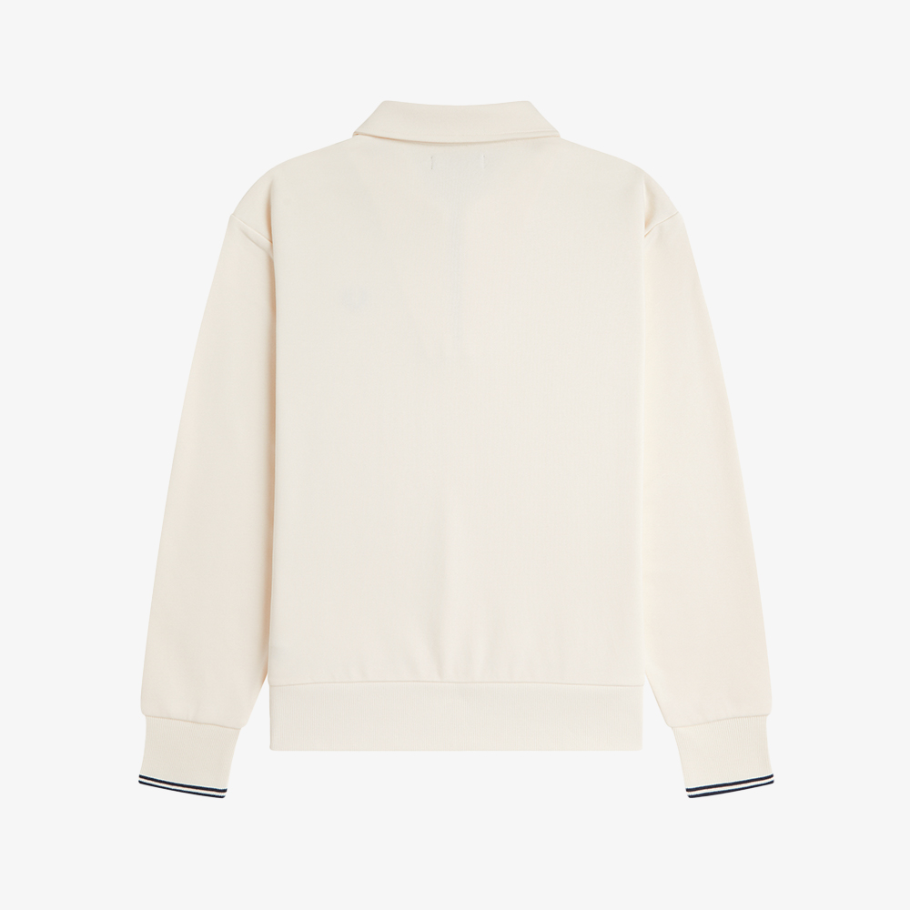 프레드페리 릴렉스드 하프 집 칼라 스웻셔츠 에크루(Fred Perry Relaxed Half Zip Collared Sweatshirt Ecru) - 6