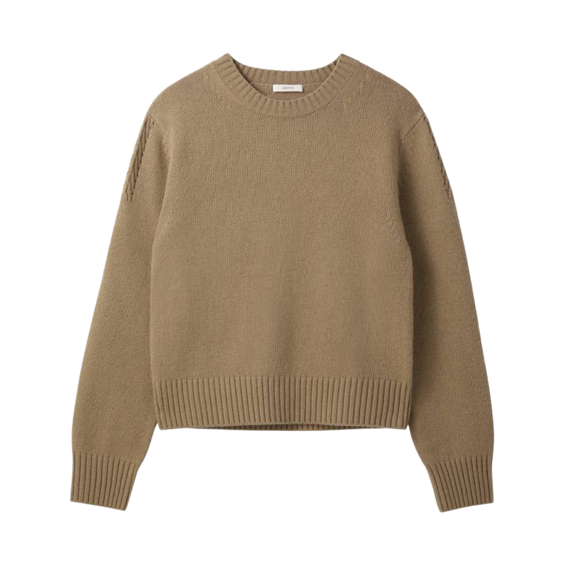 RM26WKTP004KK Recto Signature Detail Knit Top Greyish Khaki