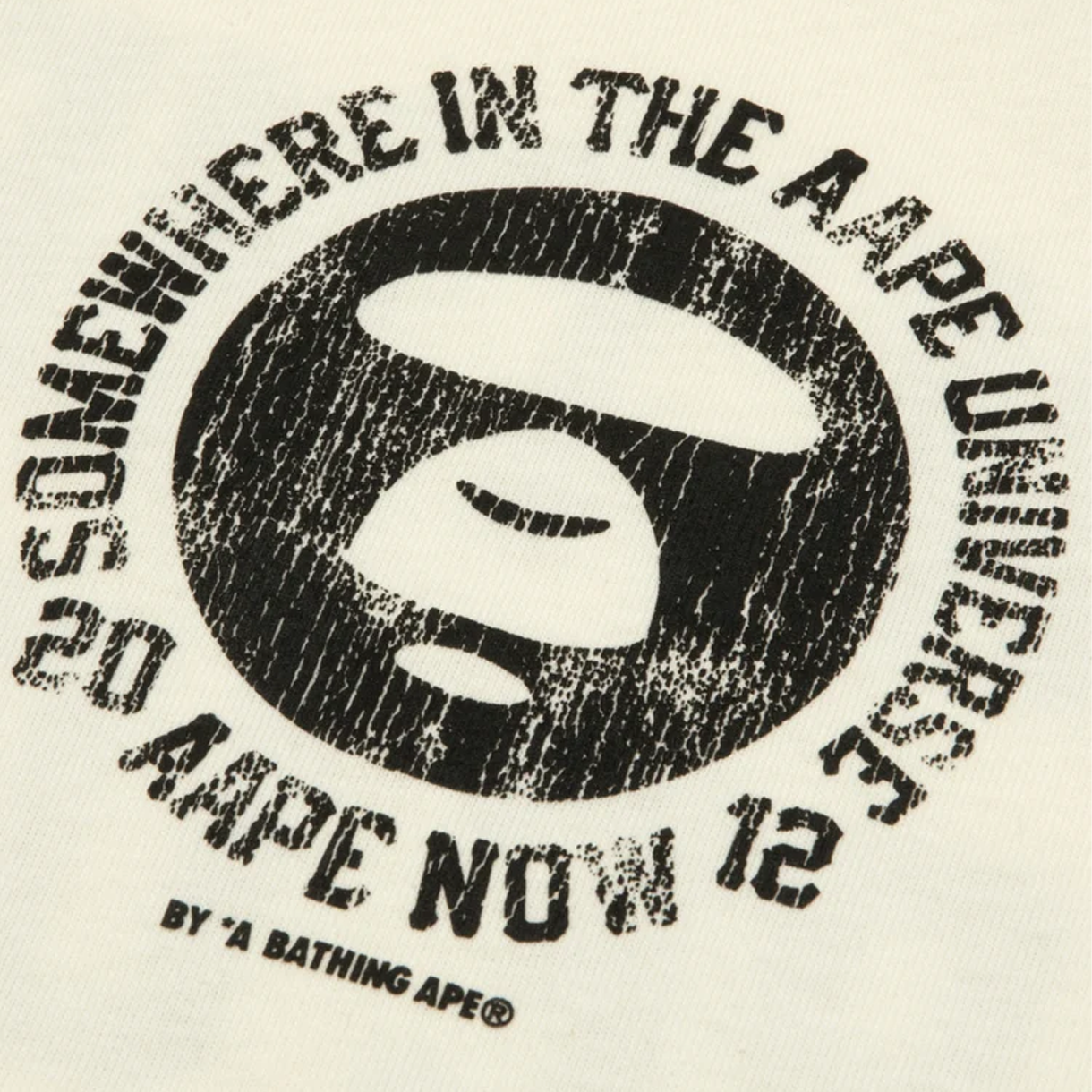 에이프 유니버스 롱 슬리브 티 아이보리 - 26FW(AAPE Universe Long Sleeve Tee Ivory - 26FW) - 3